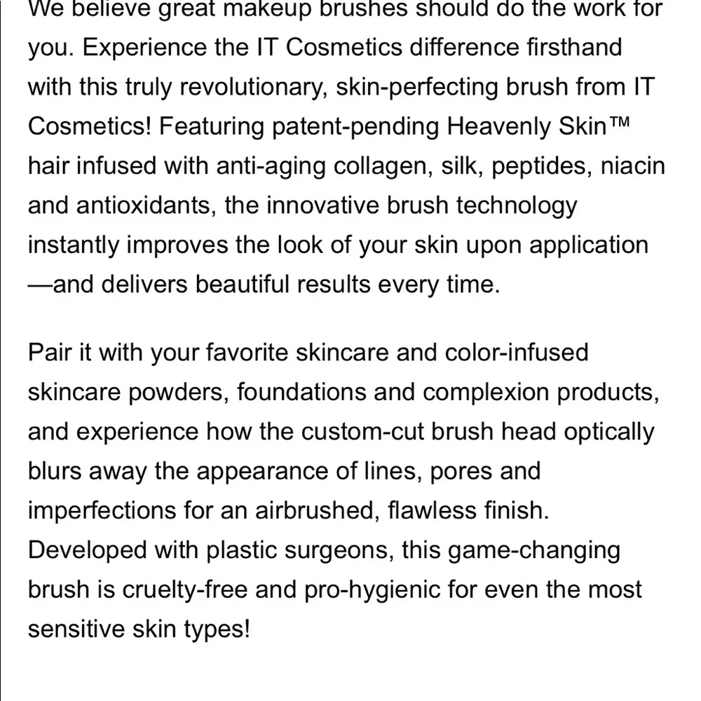 It Cosmetics Heavenly Skin Makeup Brush #702
